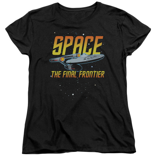 Star Trek - Space - Short Sleeve Womens Tee - Black T-shirt