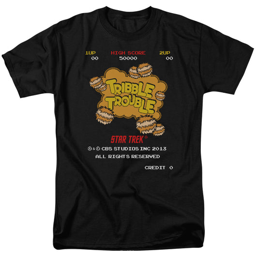 Star Trek - Tribble Trouble - Short Sleeve Adult 18/1 - Black T-shirt