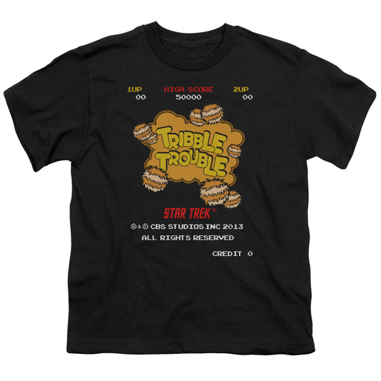 Star Trek - Tribble Trouble - Short Sleeve Youth 18/1 - Black T-shirt