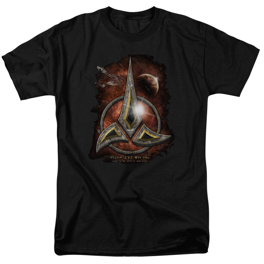 Star Trek - Klingon Crest - Short Sleeve Adult 18/1 - Black T-shirt