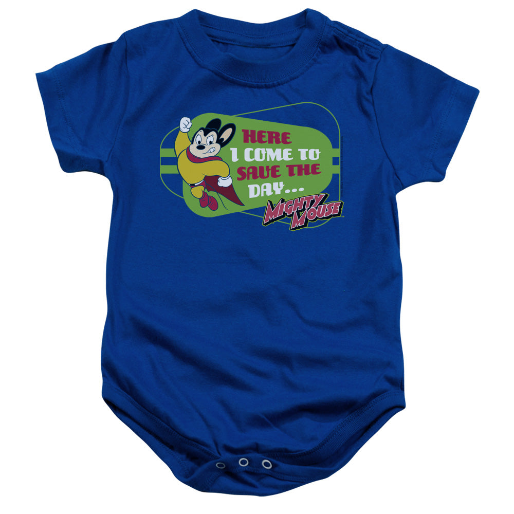 Mighty Mouse - Here I Come - Infant Snapsuit - Royal Blue