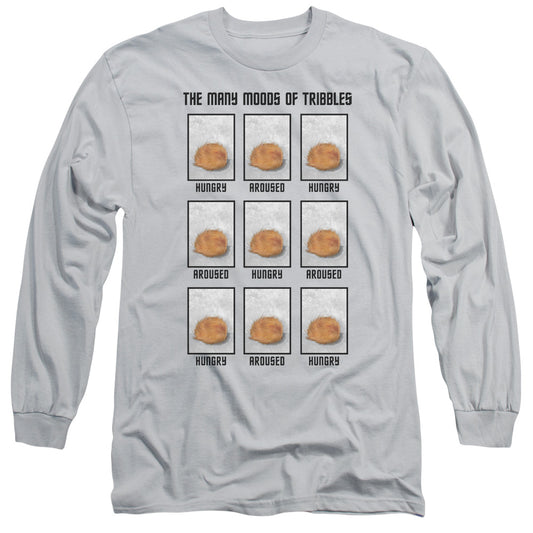Star Trek - Moody Tribbles - Long Sleeve Adult 18/1 - Silver T-shirt