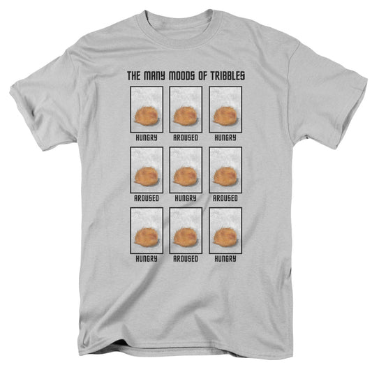 Star Trek - Moody Tribbles - Short Sleeve Adult 18/1 - Silver T-shirt