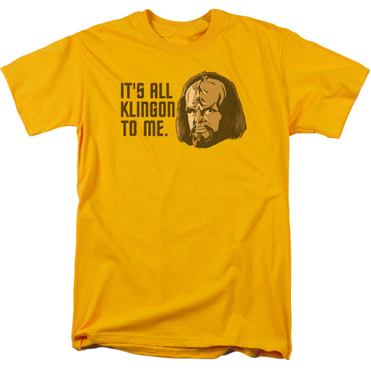 Star Trek - All Klingon - Short Sleeve Adult 18/1 - Gold T-shirt