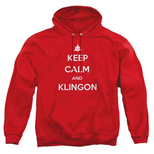 Star Trek - Calm Klingon - Adult Pull-over Hoodie - Red