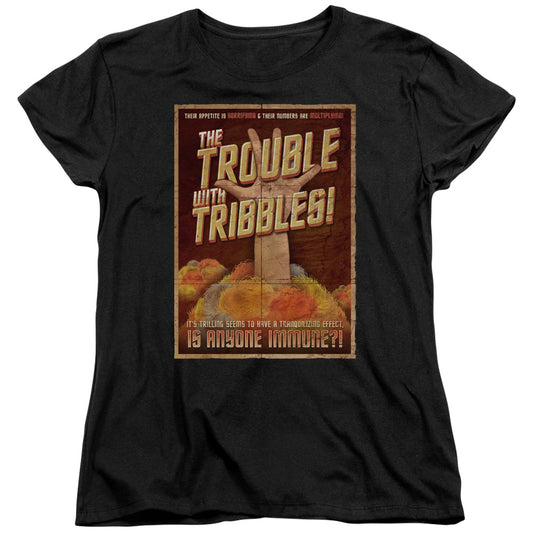 Star Trek - Tribbles: The Movie - Short Sleeve Womens Tee - Black T-shirt