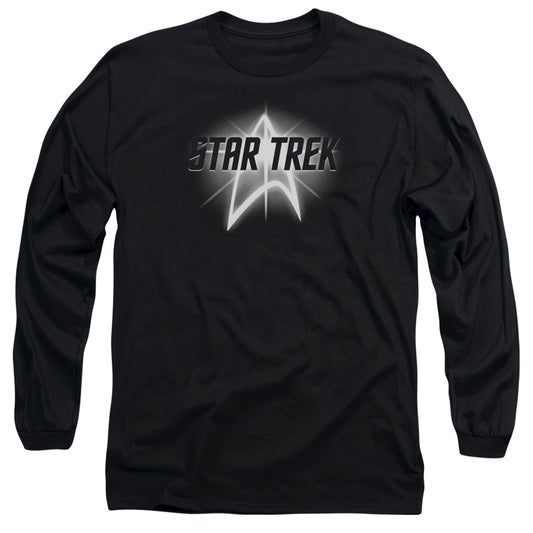 Star Trek - Glow Logo - Long Sleeve Adult 18/1 - Black T-shirt