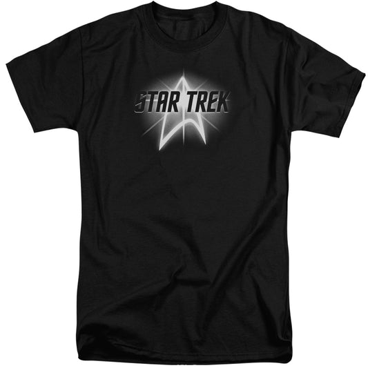 Star Trek - Glow Logo - Short Sleeve Adult Tall - Black T-shirt