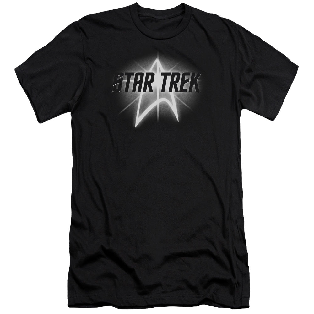 Star Trek - Glow Logo-premuim Canvas Adult Slim Fit 30/1 - Black