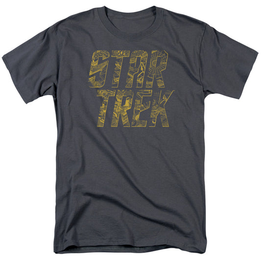 Star Trek - Schematic Logo - Short Sleeve Adult 18/1 - Charcoal T-shirt