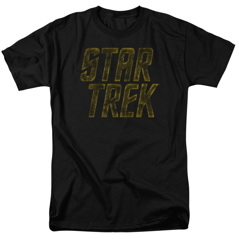 Star Trek - Distressed Logo - Short Sleeve Adult 18/1 - Black T-shirt