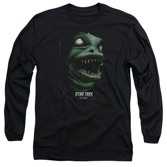 Star Trek - The Gorn - Long Sleeve Adult 18/1 - Black T-shirt