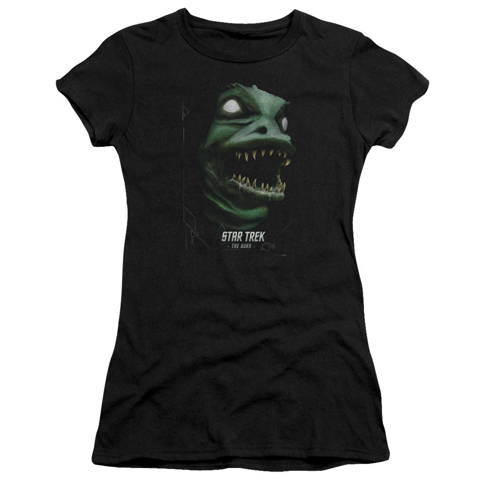 Star Trek - The Gorn - Short Sleeve Junior Sheer - Black T-shirt