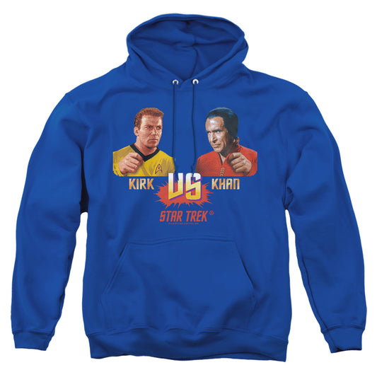 Star Trek - Kirk Vs Khan - Adult Pull-over Hoodie - Royal Blue