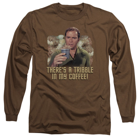Star Trek - Coffee Tribble - Long Sleeve Adult 18/1 - Coffee T-shirt