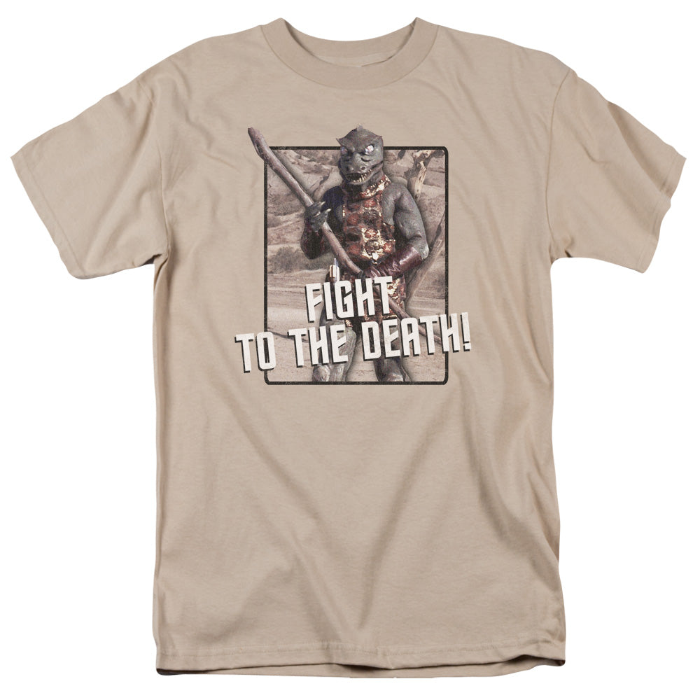 Star Trek - To The Death - Short Sleeve Adult 18/1 - Sand T-shirt