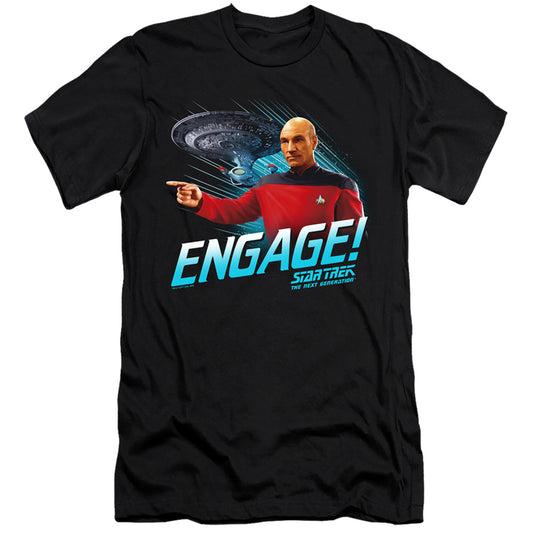 Star Trek - Engage-premuim Canvas Adult Slim Fit 30/1 - Black