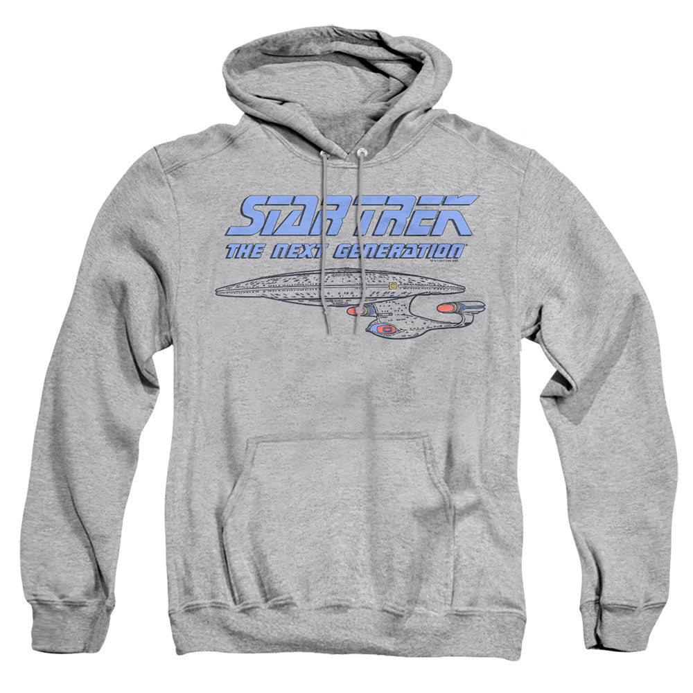 Star Trek - Distressed Tng - Adult Pull-over Hoodie - Athletic Heather