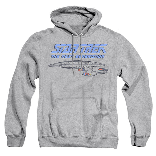Star Trek - Distressed Tng - Adult Pull-over Hoodie - Athletic Heather