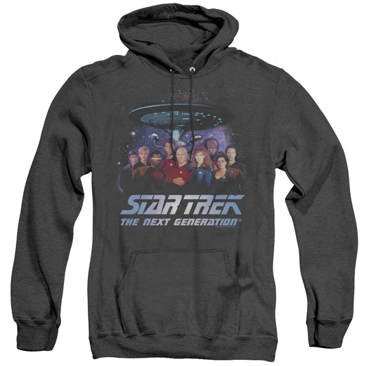 Star Trek - Space Group - Adult Heather Hoodie - Black