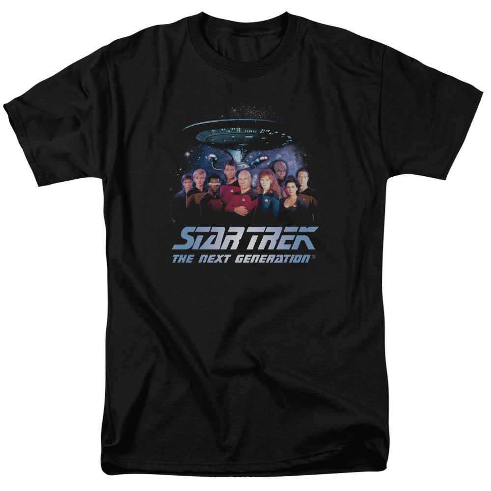 Star Trek - Space Group - Short Sleeve Adult 18/1 - Black T-shirt