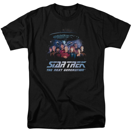 Star Trek - Space Group - Short Sleeve Adult 18/1 - Black T-shirt