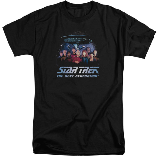 Star Trek - Space Group - Short Sleeve Adult Tall - Black T-shirt