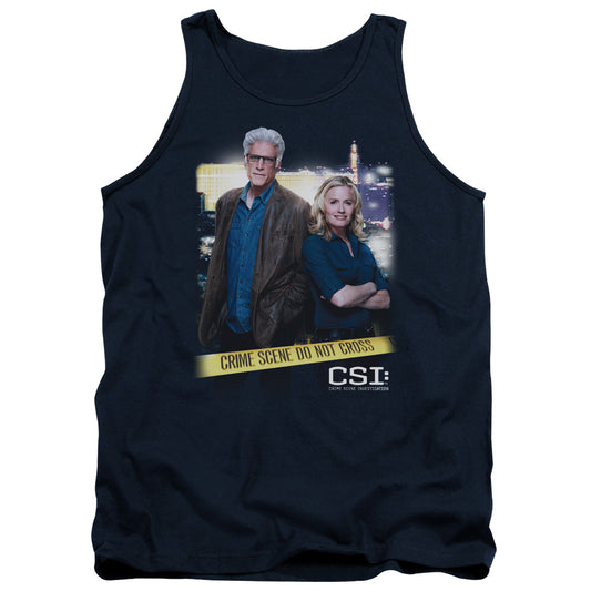 Csi - Do Not Cross - Adult Tank - Navy