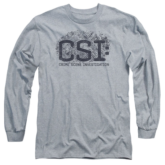 Csi - Distressed Logo - Long Sleeve Adult 18/1 - Athletic Heather T-shirt
