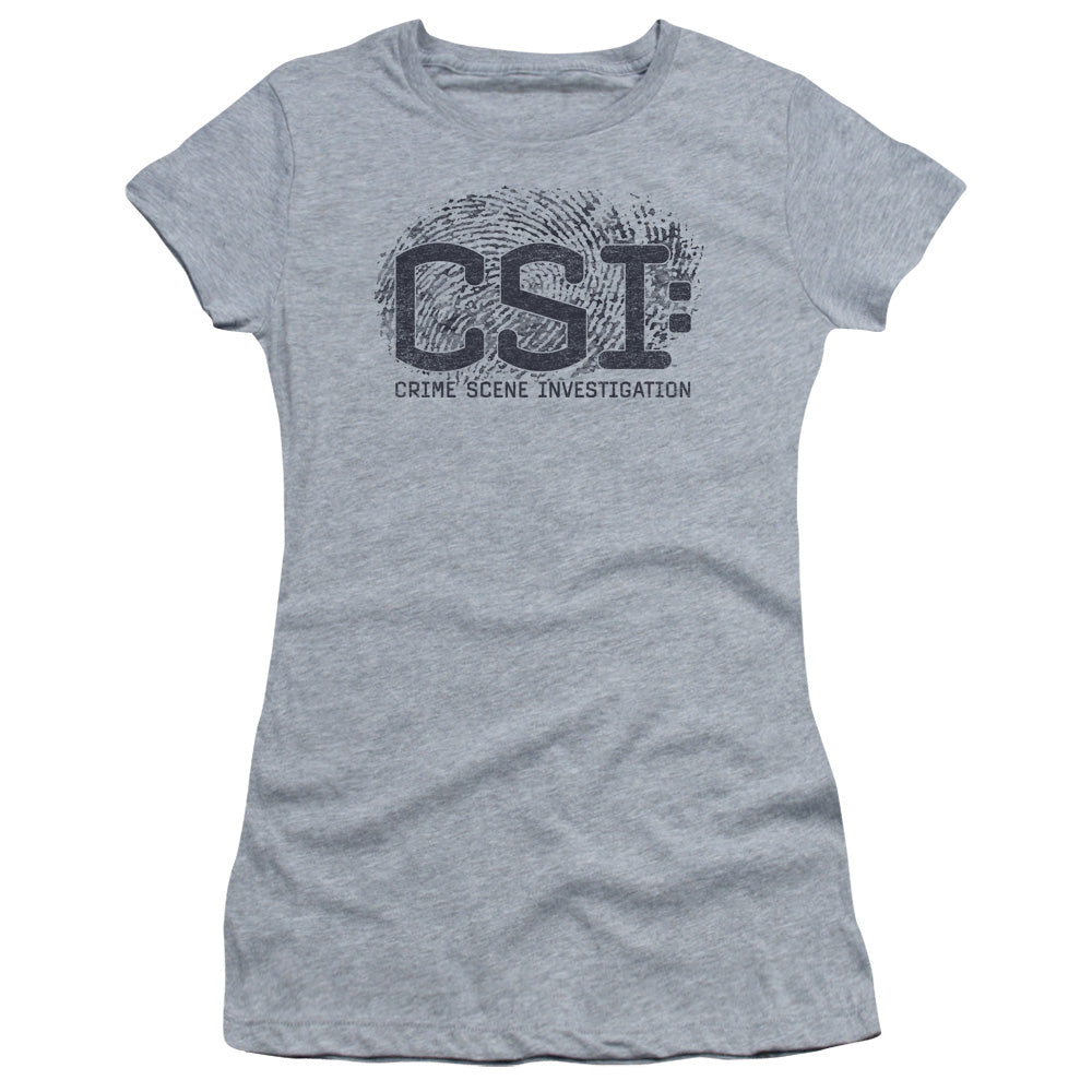CSI DISTRESSED LOGO - S/S JUNIOR SHEER - ATHLETIC HEATHER T-Shirt