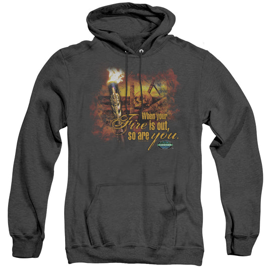 Survivor - Fires Out - Adult Heather Hoodie - Black