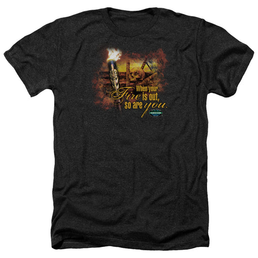 Survivor - Fires Out - Adult Heather-black