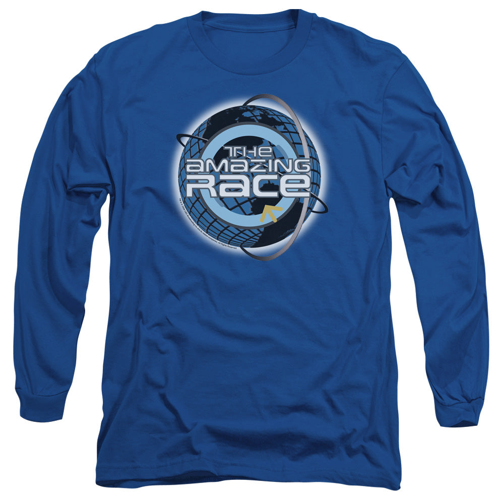 Amazing Race - Around The Globe - Long Sleeve Adult 18/1 - Royal Blue T-shirt