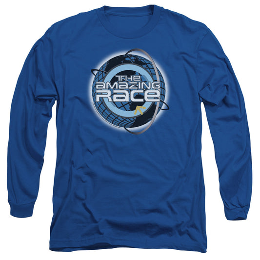 Amazing Race - Around The Globe - Long Sleeve Adult 18/1 - Royal Blue T-shirt