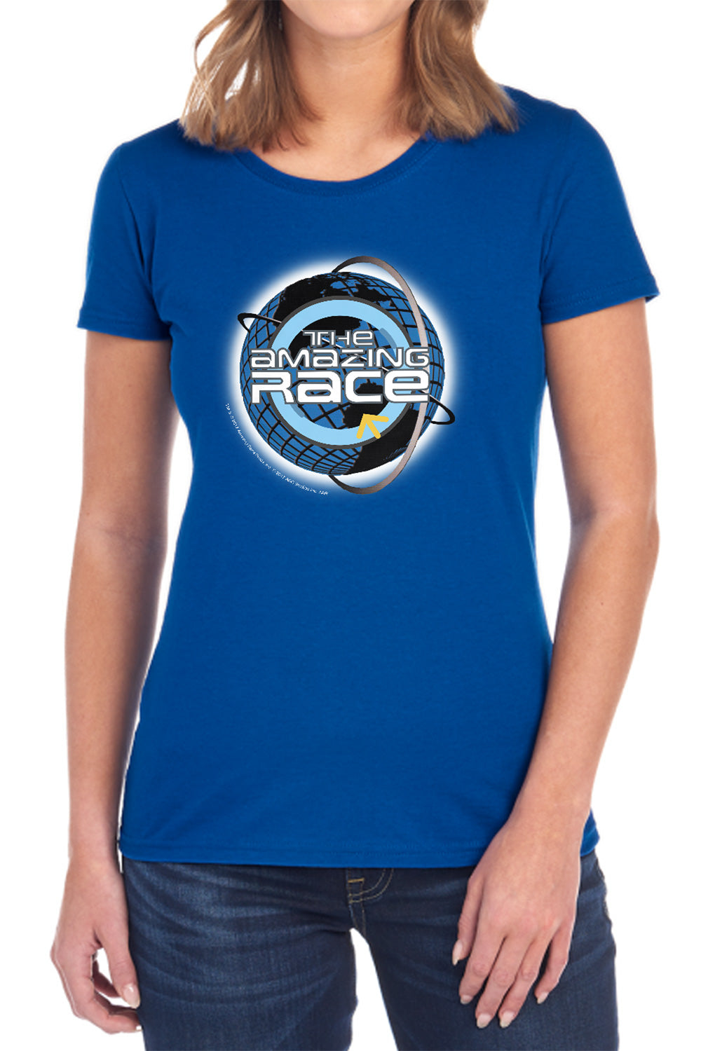 Amazing Race - Around The Globe - Short Sleeve Womens Tee - Royal Blue T-shirt