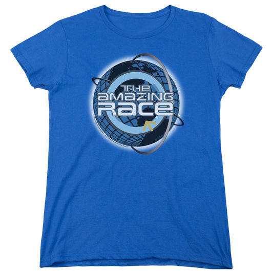Amazing Race - Around The Globe - Short Sleeve Womens Tee - Royal Blue T-shirt
