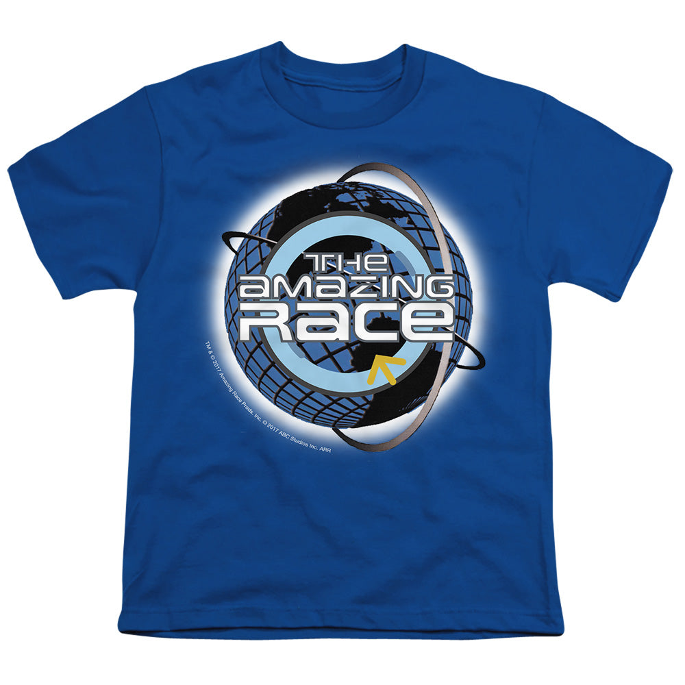 Amazing Race - Around The Globe - Short Sleeve Youth 18/1 - Royal Blue T-shirt