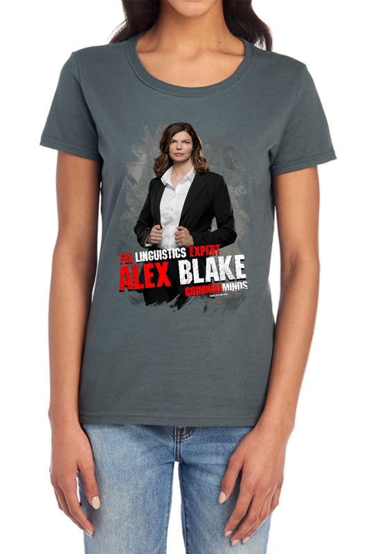 Criminal Minds - Alex Blake - Short Sleeve Womens Tee - Charcoal T-shirt