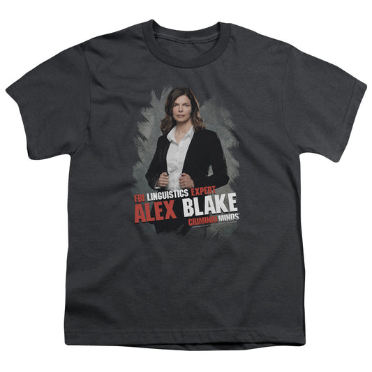 Criminal Minds - Alex Blake - Short Sleeve Youth 18/1 - Charcoal T-shirt