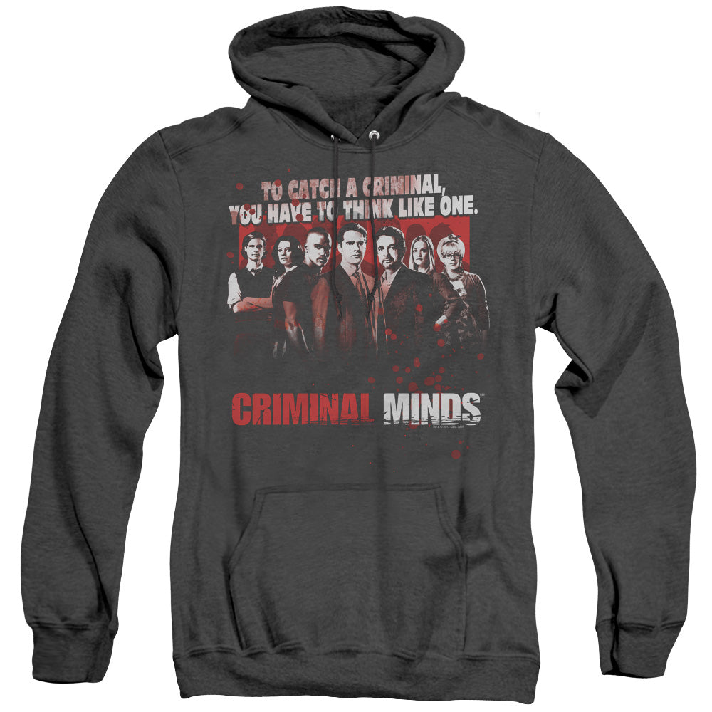 Criminal Minds - Think Like One - Adult Heather Hoodie - Black