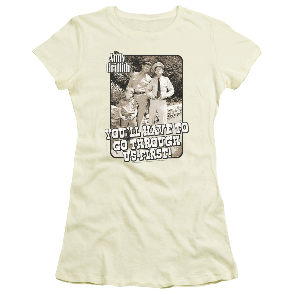 Andy Griffith - Through Us - Short Sleeve Junior Sheer - Cream T-shirt