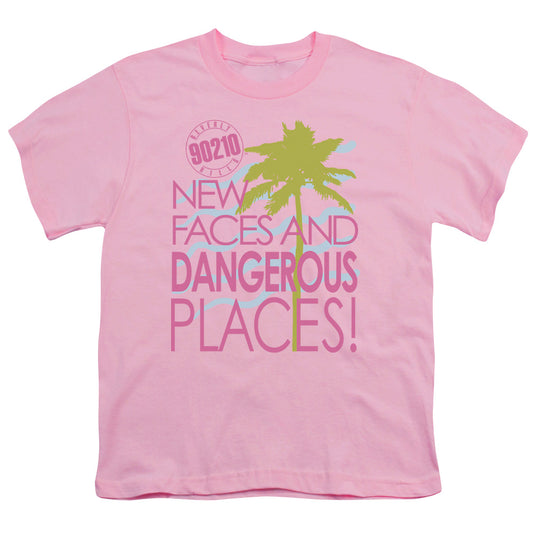 90210 - Tagline - Short Sleeve Youth 18/1 - Pink T-shirt