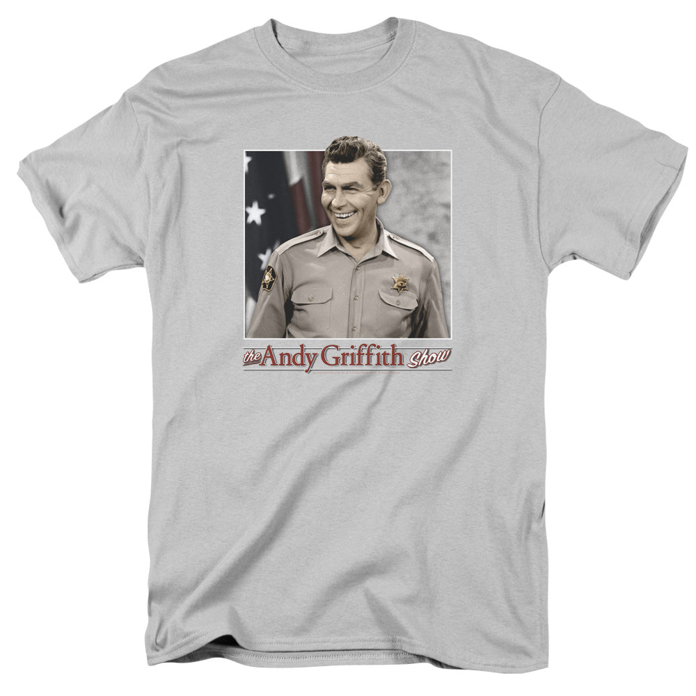 Andy Griffith - All American - Short Sleeve Adult 18/1 - Silver T-shirt
