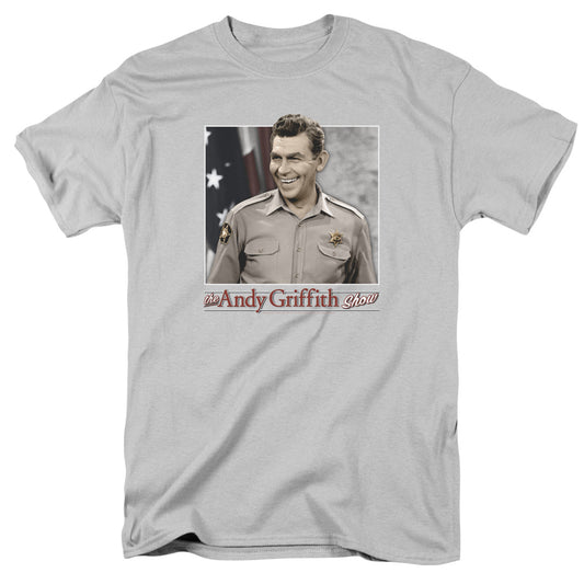 Andy Griffith - All American - Short Sleeve Adult 18/1 - Silver T-shirt