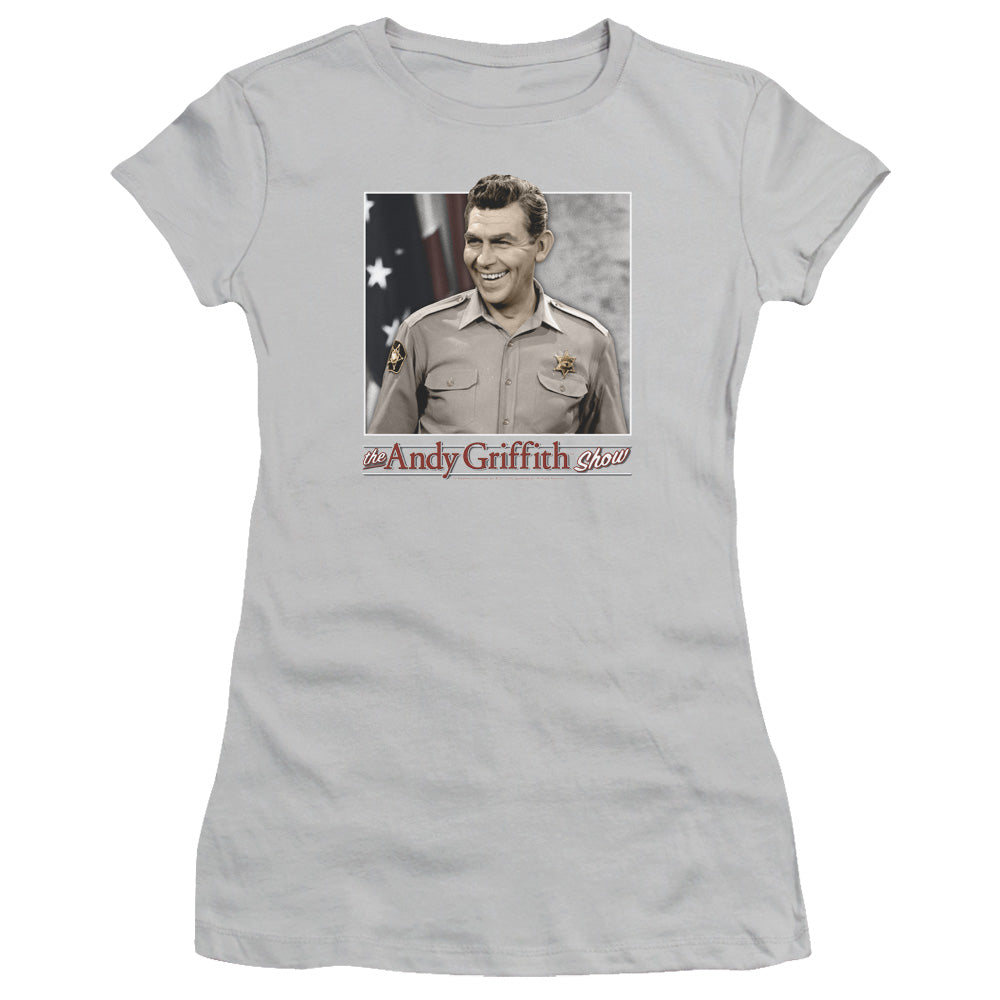 Andy Griffith - All American - Short Sleeve Junior Sheer - Silver T-shirt