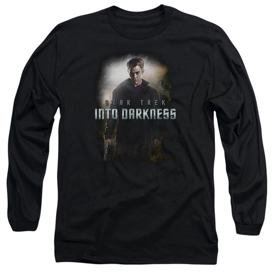 Star Trek - Darkness Kirk - Long Sleeve Adult 18/1 - Black T-shirt