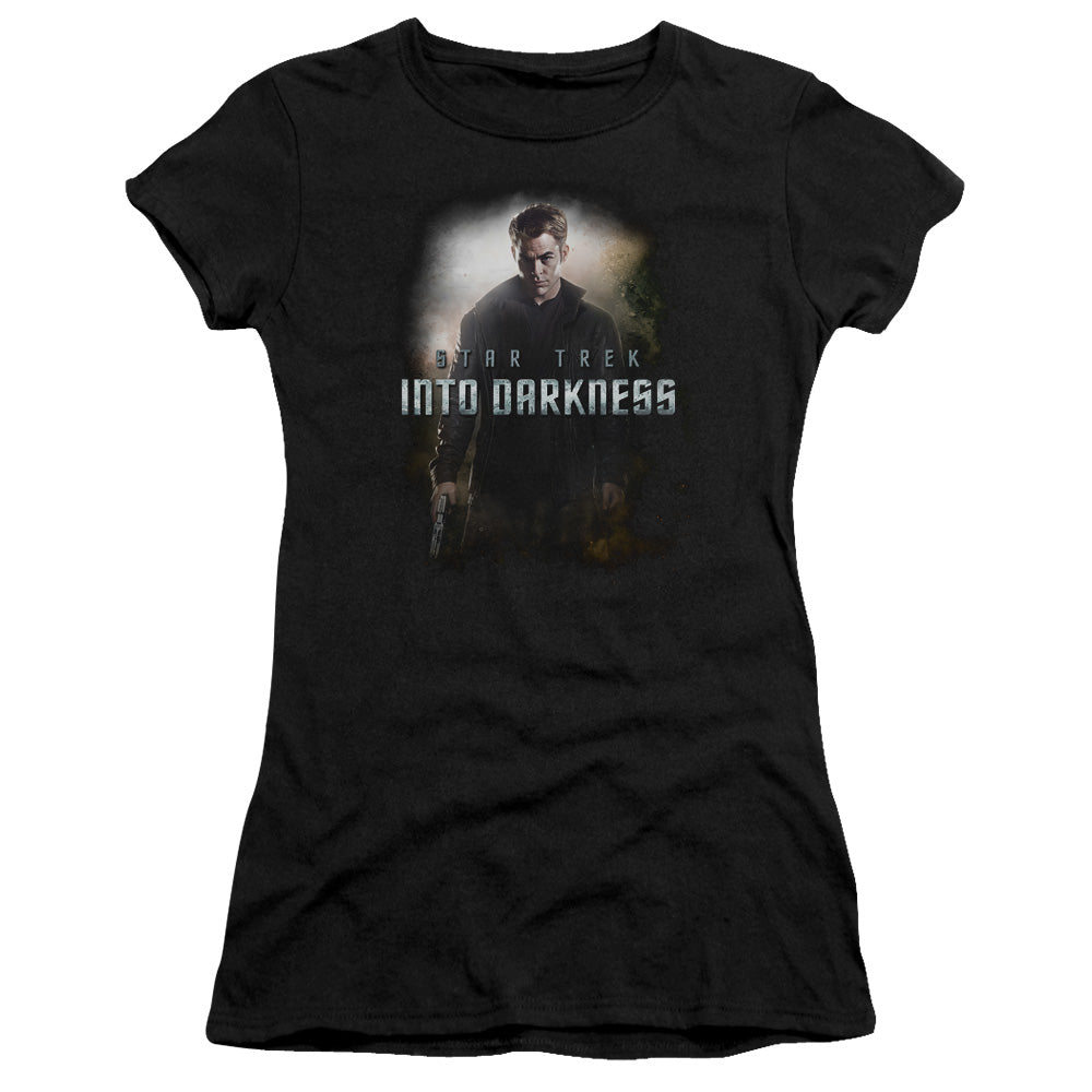 Star Trek - Darkness Kirk - Short Sleeve Junior Sheer - Black T-shirt