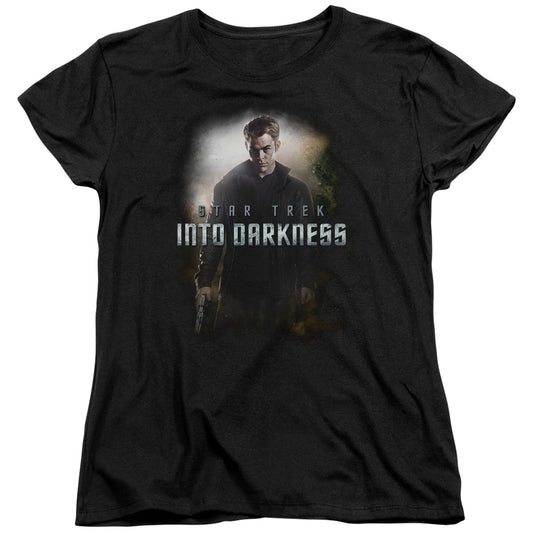 Star Trek - Darkness Kirk - Short Sleeve Womens Tee - Black T-shirt