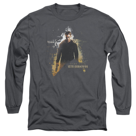 Star Trek - Dark Hero - Long Sleeve Adult 18/1 - Charcoal T-shirt