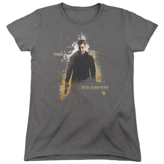 Star Trek - Dark Hero - Short Sleeve Womens Tee - Charcoal T-shirt